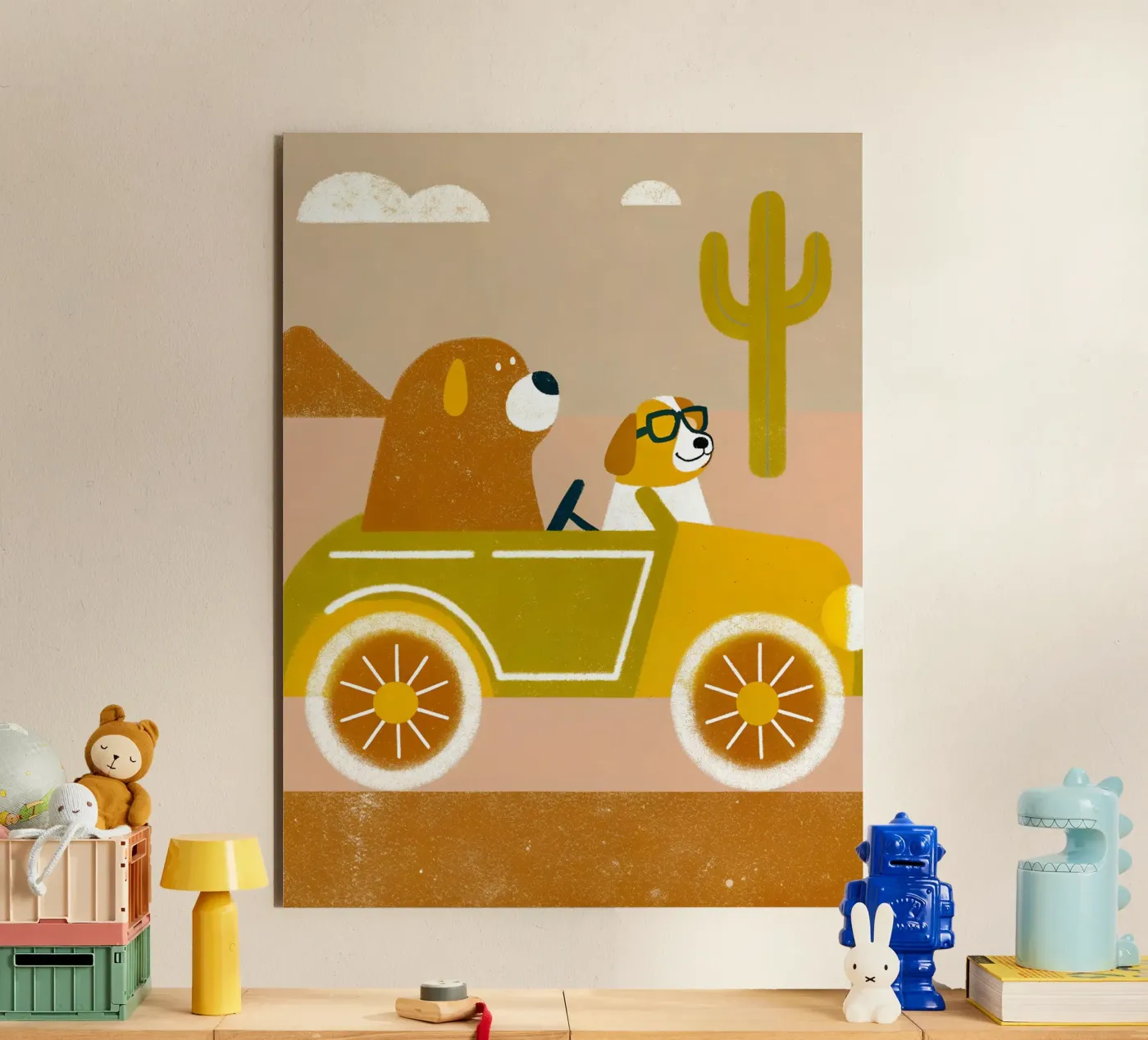 Auto con orso e cane pannello forex da THE LATEST SHOP