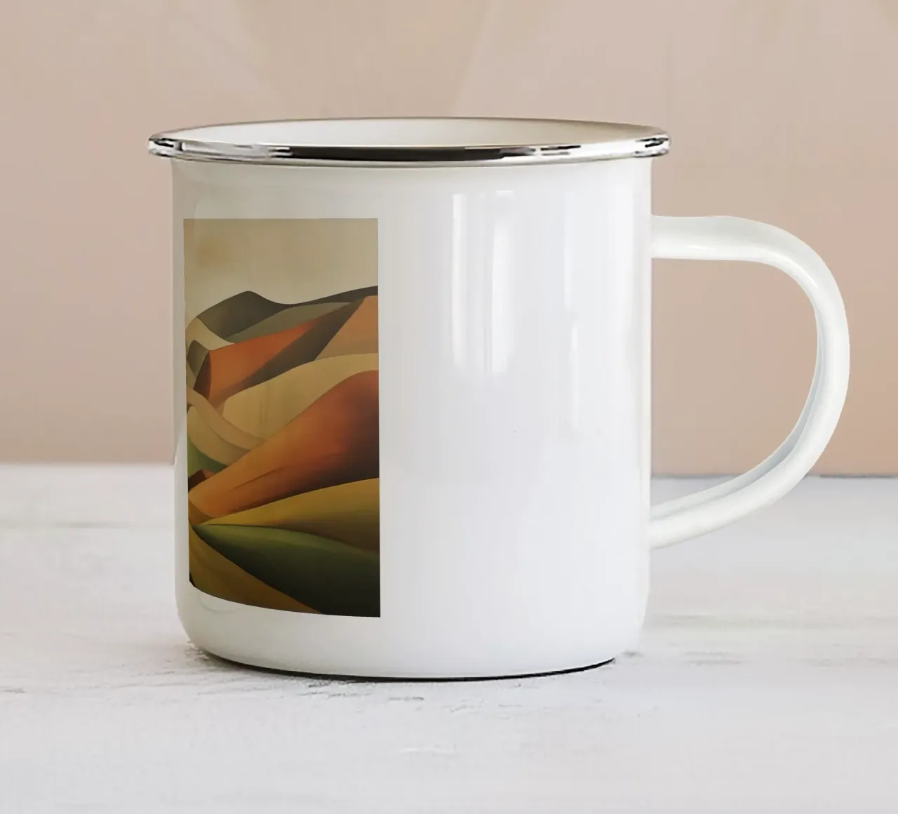 Paesaggio astratto tazza in smalto da Imagine