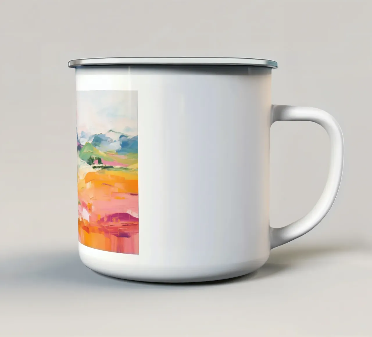 Paesaggio colorato tazza in smalto da Imagine
