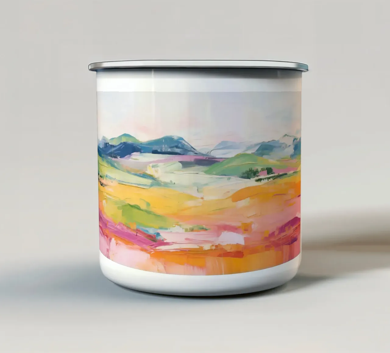 Paesaggio colorato tazza in smalto da Imagine