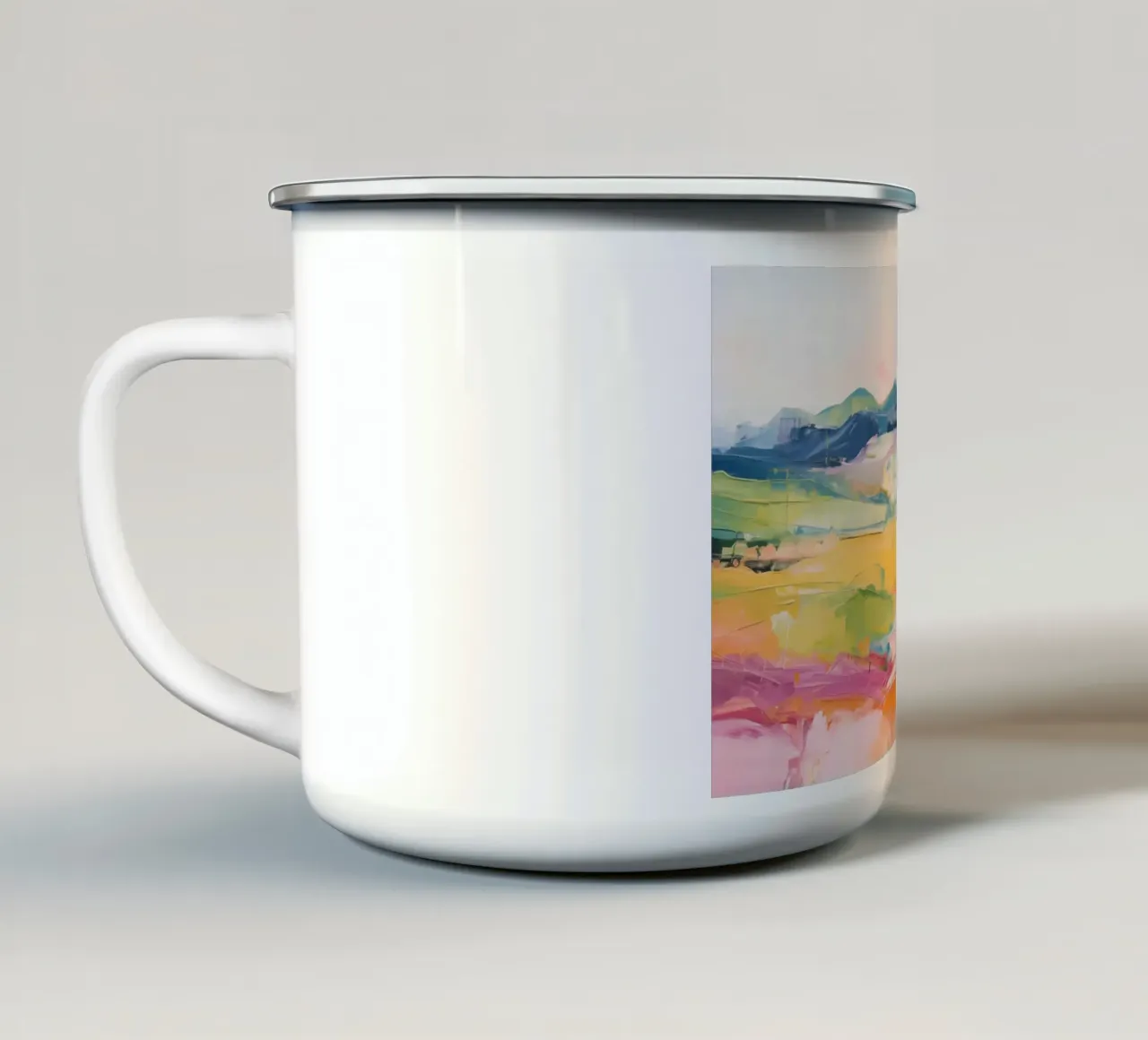 Paesaggio colorato tazza in smalto da Imagine