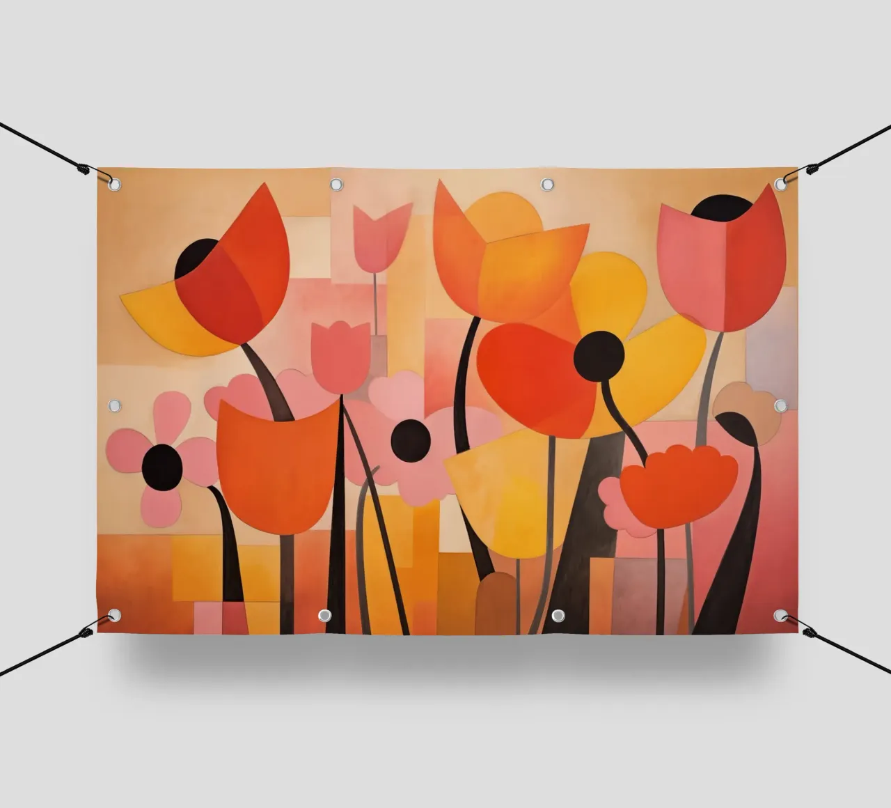 Abstrakte Blumen PVC Plane von Imagine
