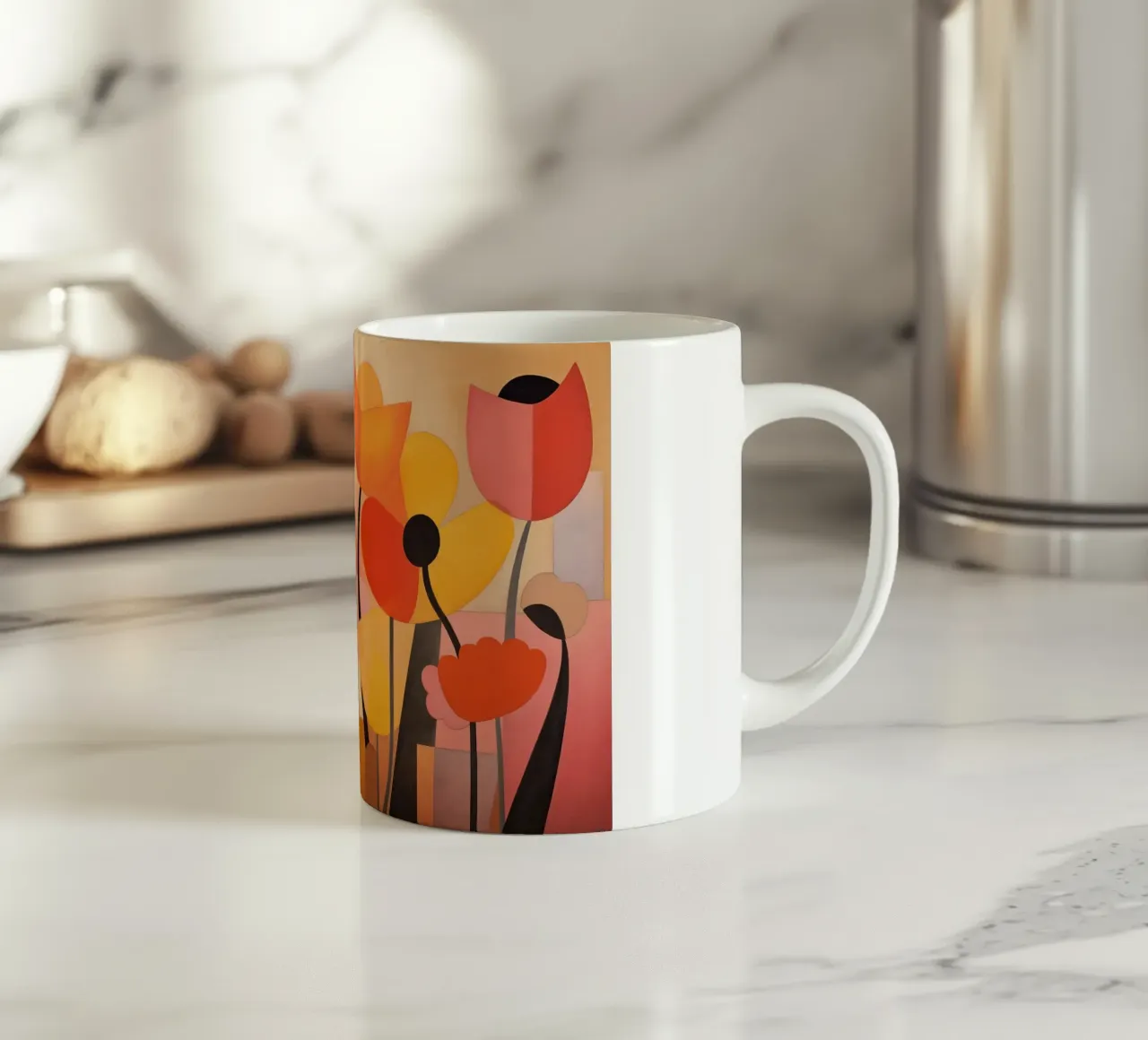 Fiori astratti tazza in ceramica da Imagine