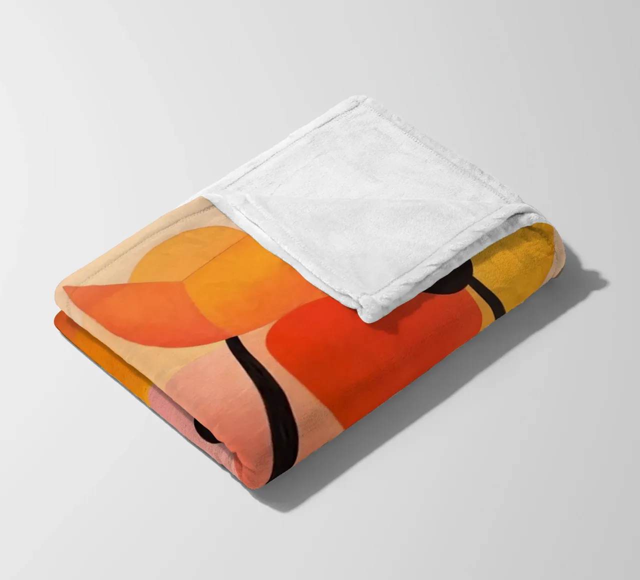 Abstract flowers fleece blanket by Imagine
