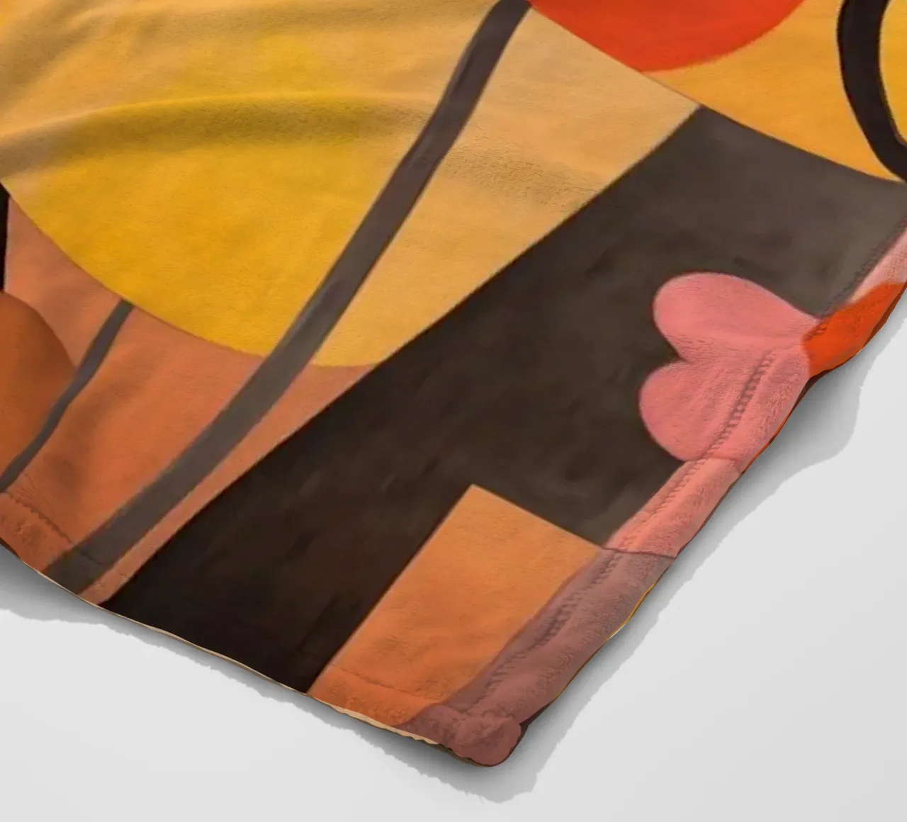 Abstract flowers fleece blanket by Imagine