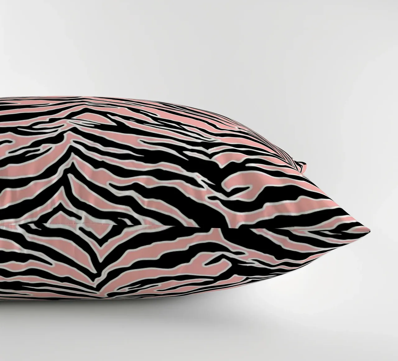 Tiger Print Blush Peach decorative cushion by SilverPegasus