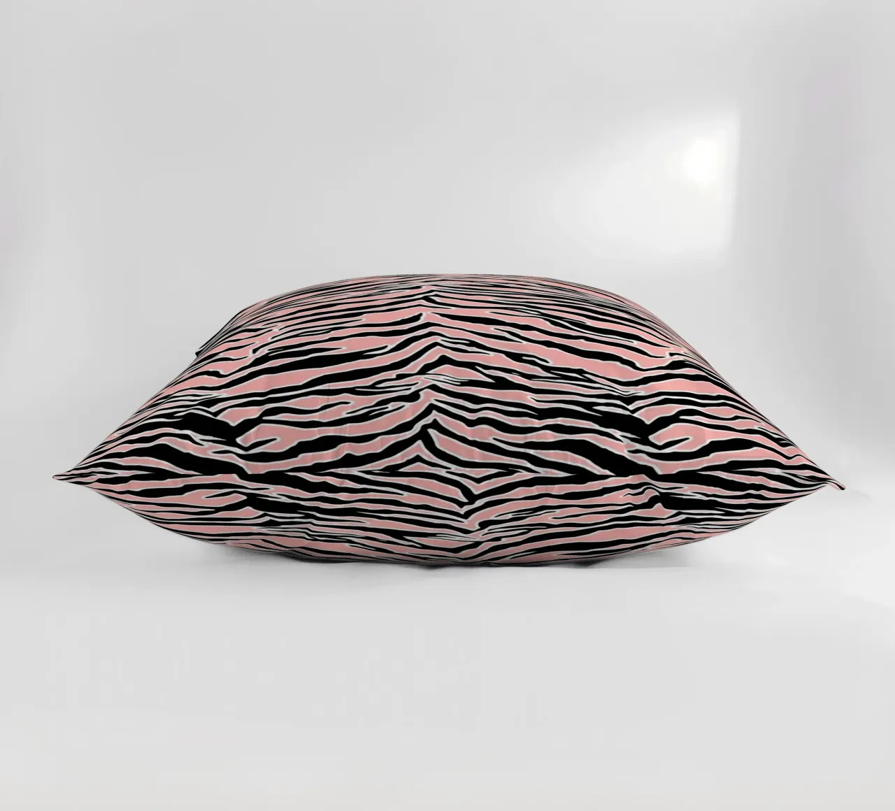 Tiger Print Blush Peach decorative cushion by SilverPegasus