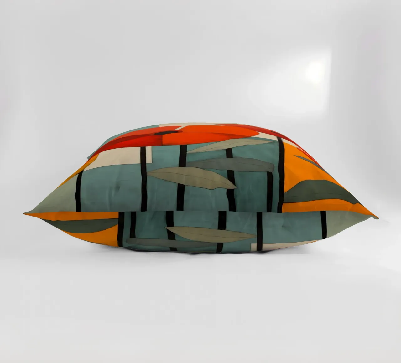 Abstract poppies decorative cushion by Imagine