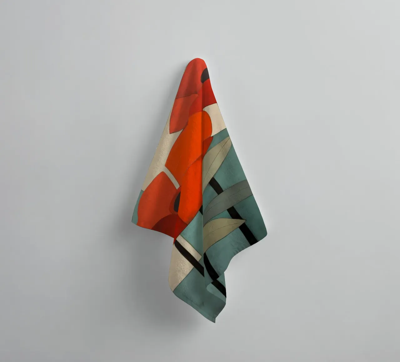 Abstract poppies towel by Imagine