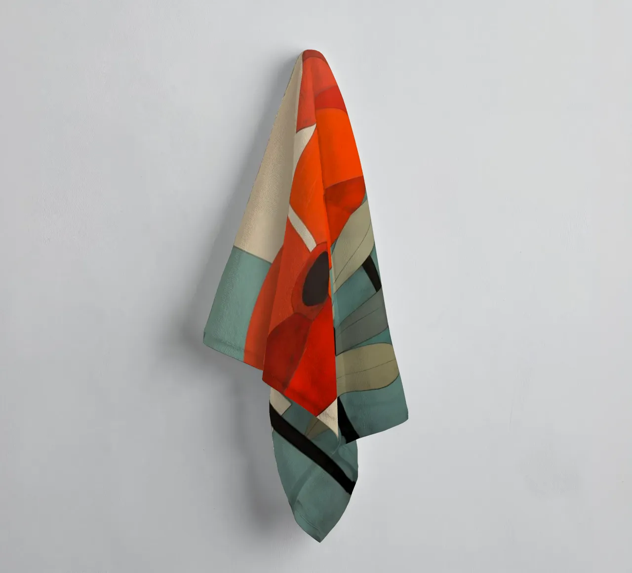 Abstract poppies towel by Imagine