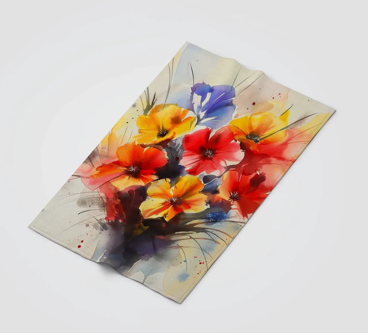 Fiori colorati coperta in pile da Imagine
