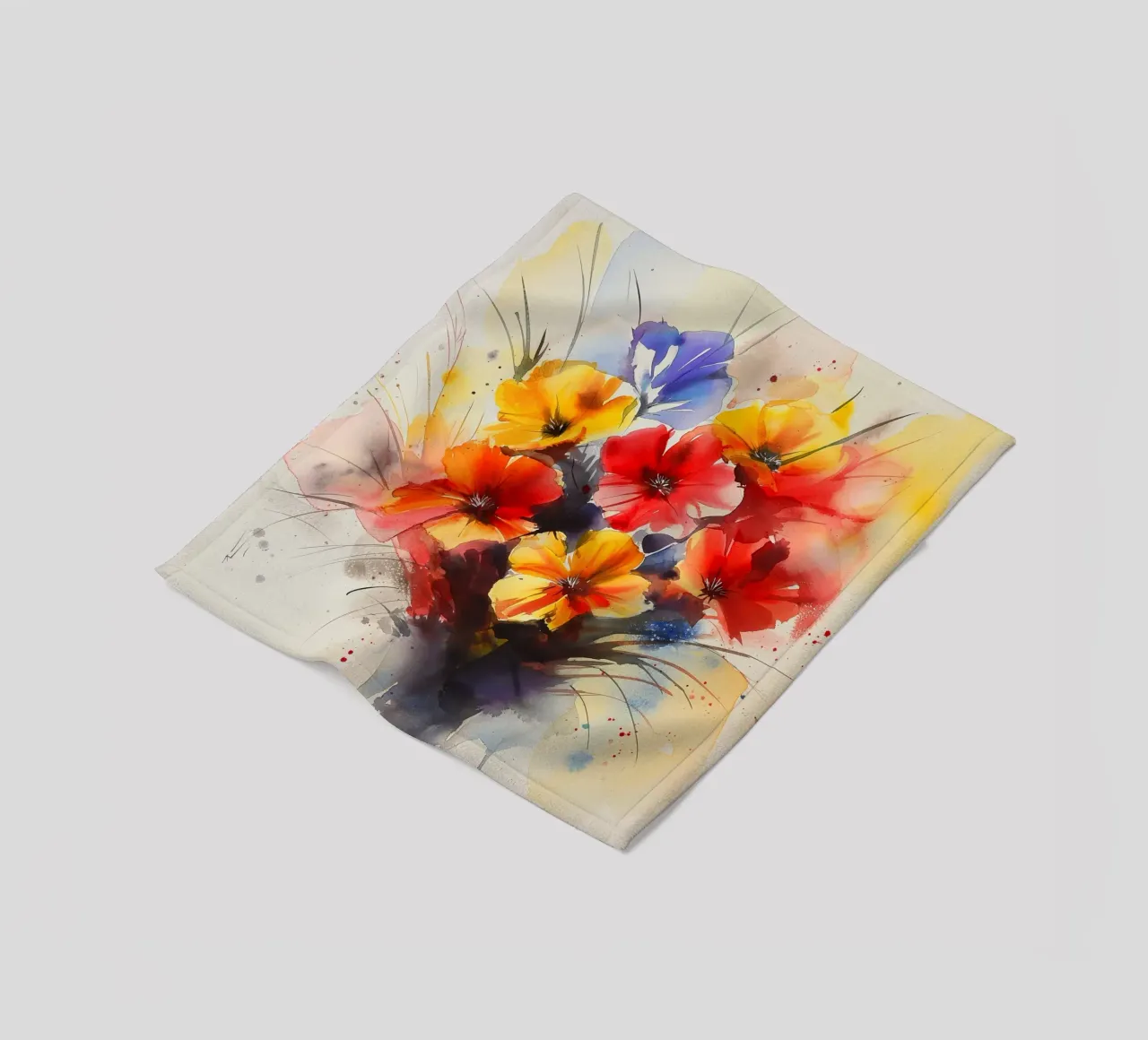 Fiori colorati coperta in pile da Imagine