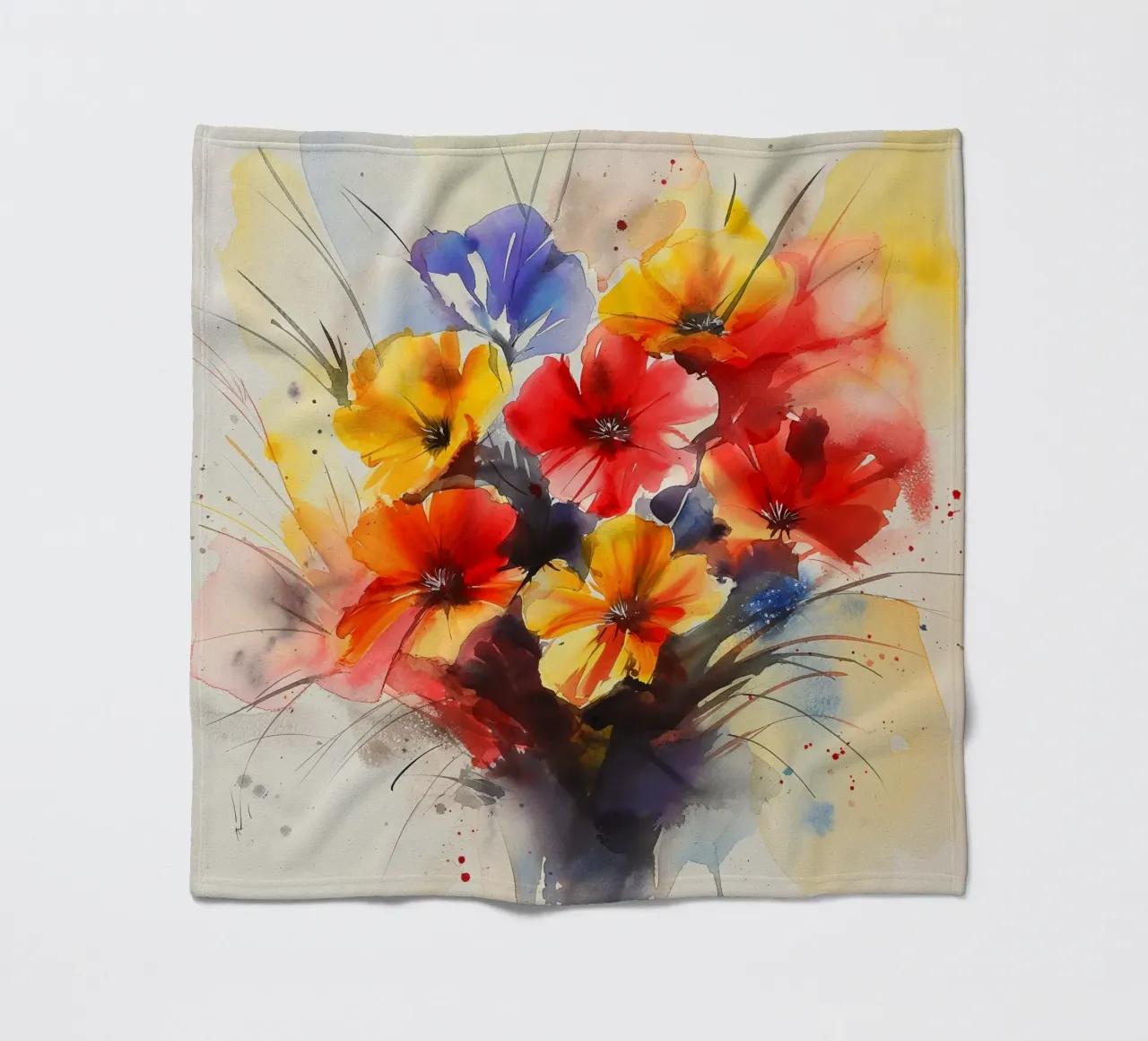 Fiori colorati coperta in pile da Imagine