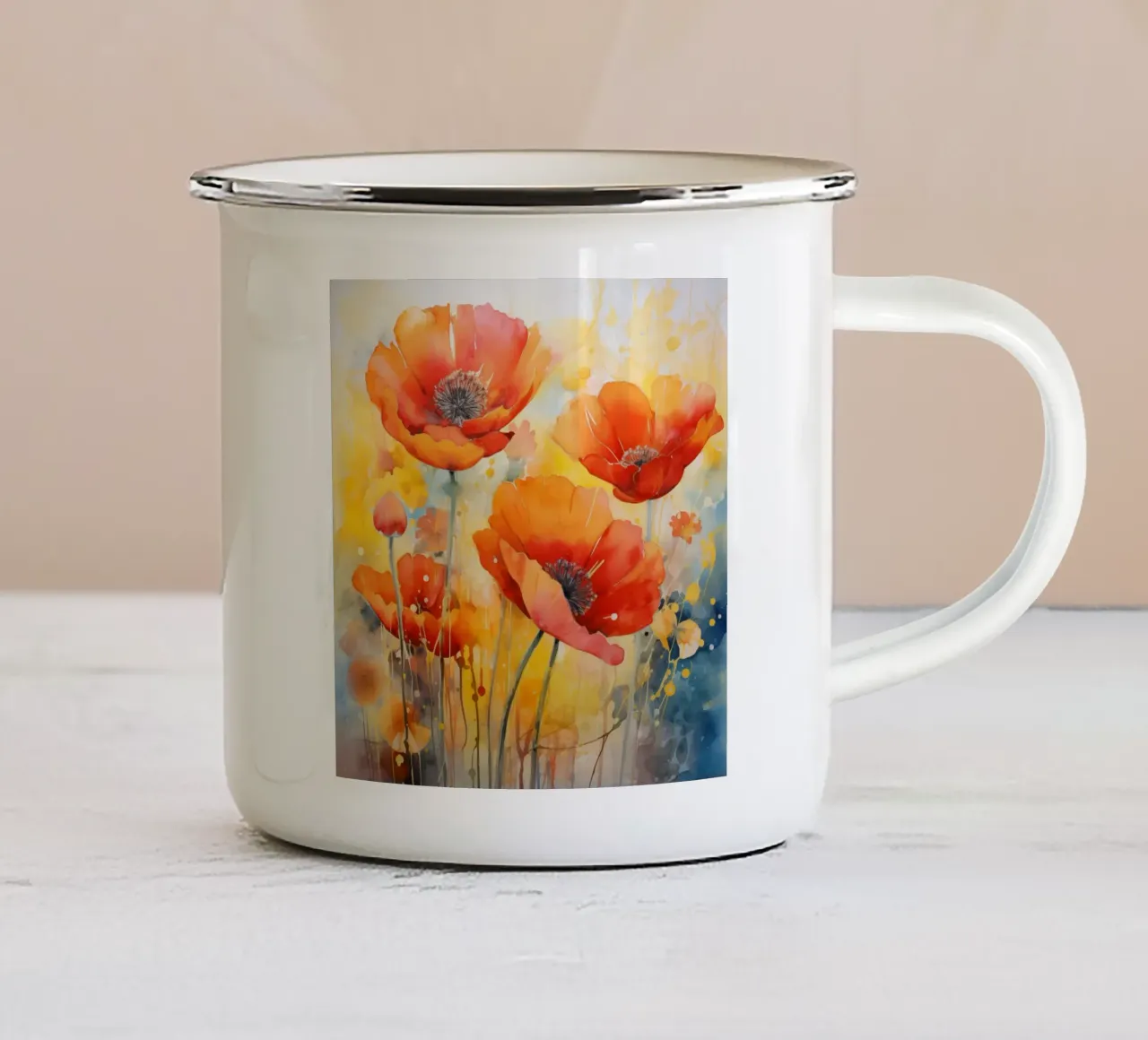 Klaprozen tazza in smalto da Imagine