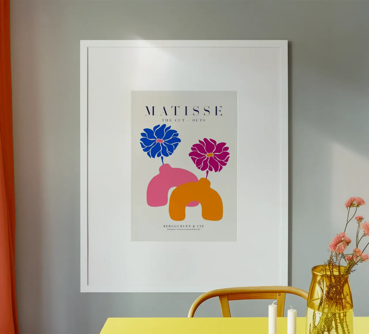 matisse ritagliare il fiore poster con telaio in plastica da Luke Yaeger