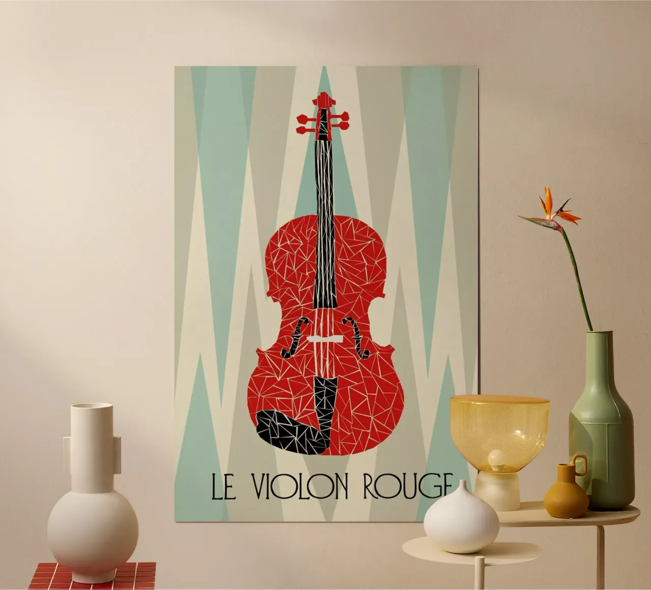 Violon Rouge poster con telaio in plastica da Prelude Posters