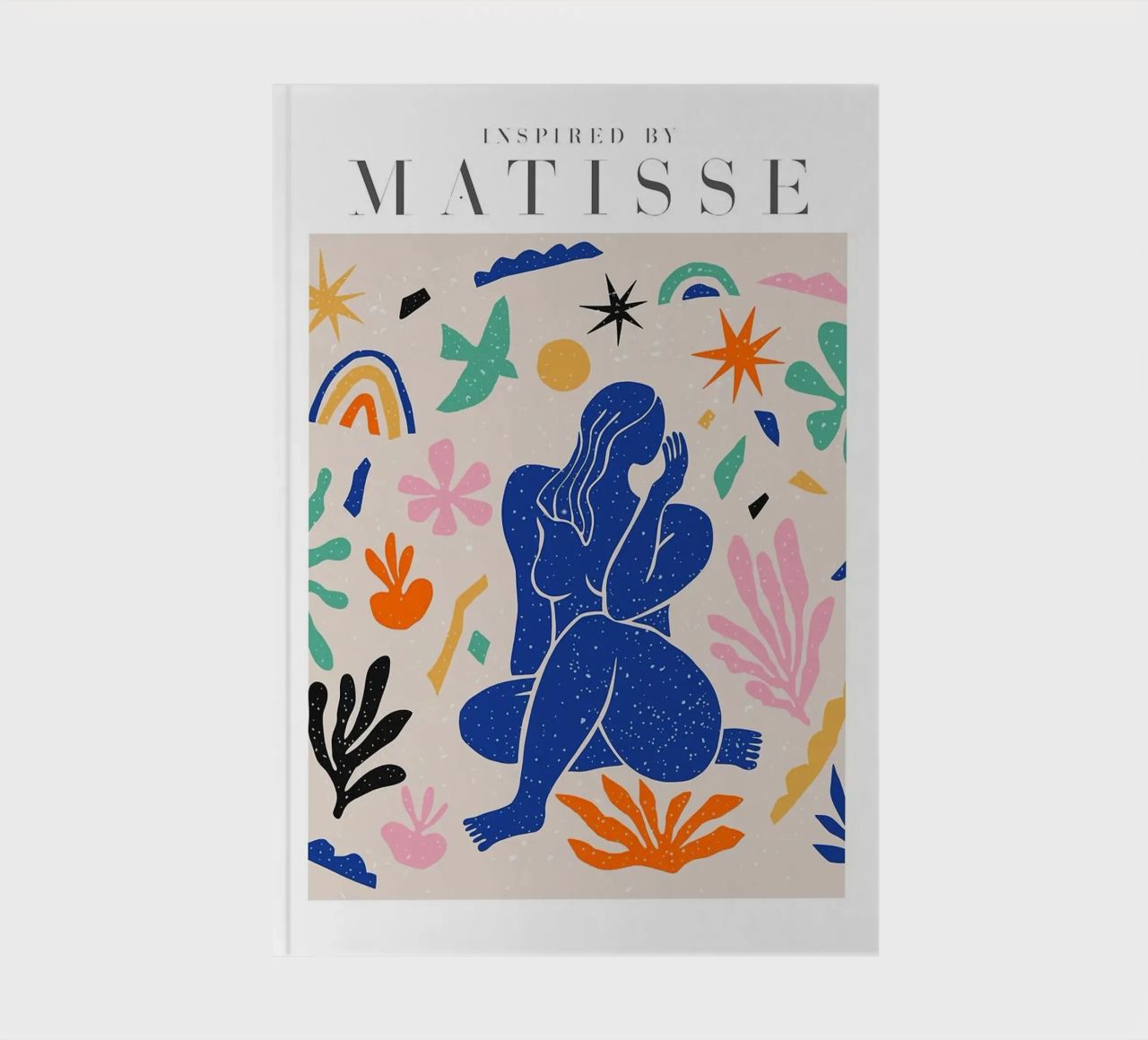 blue figure abstract shapes notebook by Luke Yaeger