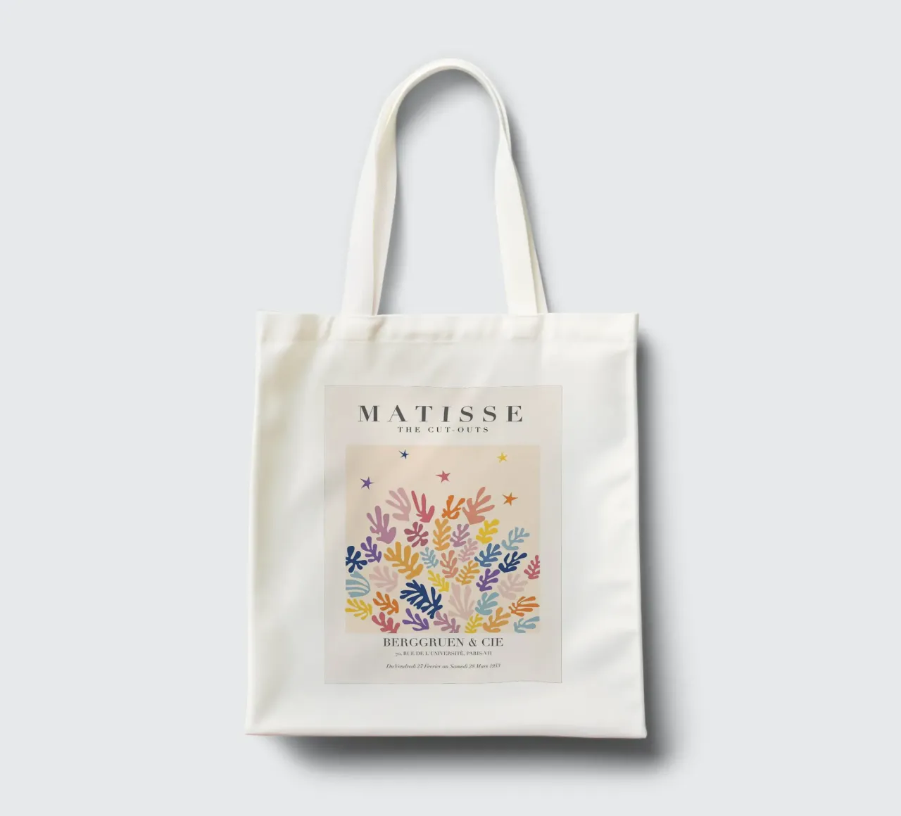 cut-outs colorful leaves tote bag by Luke Yaeger