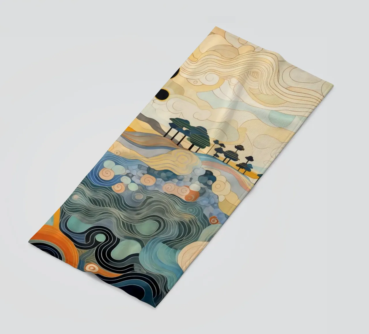 Abstract landscape beach towel by Imagine