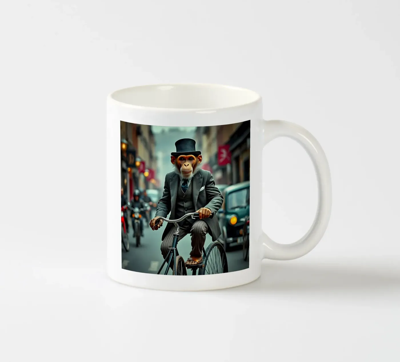 Dapper Monkey ceramic mug by Anita's Dream