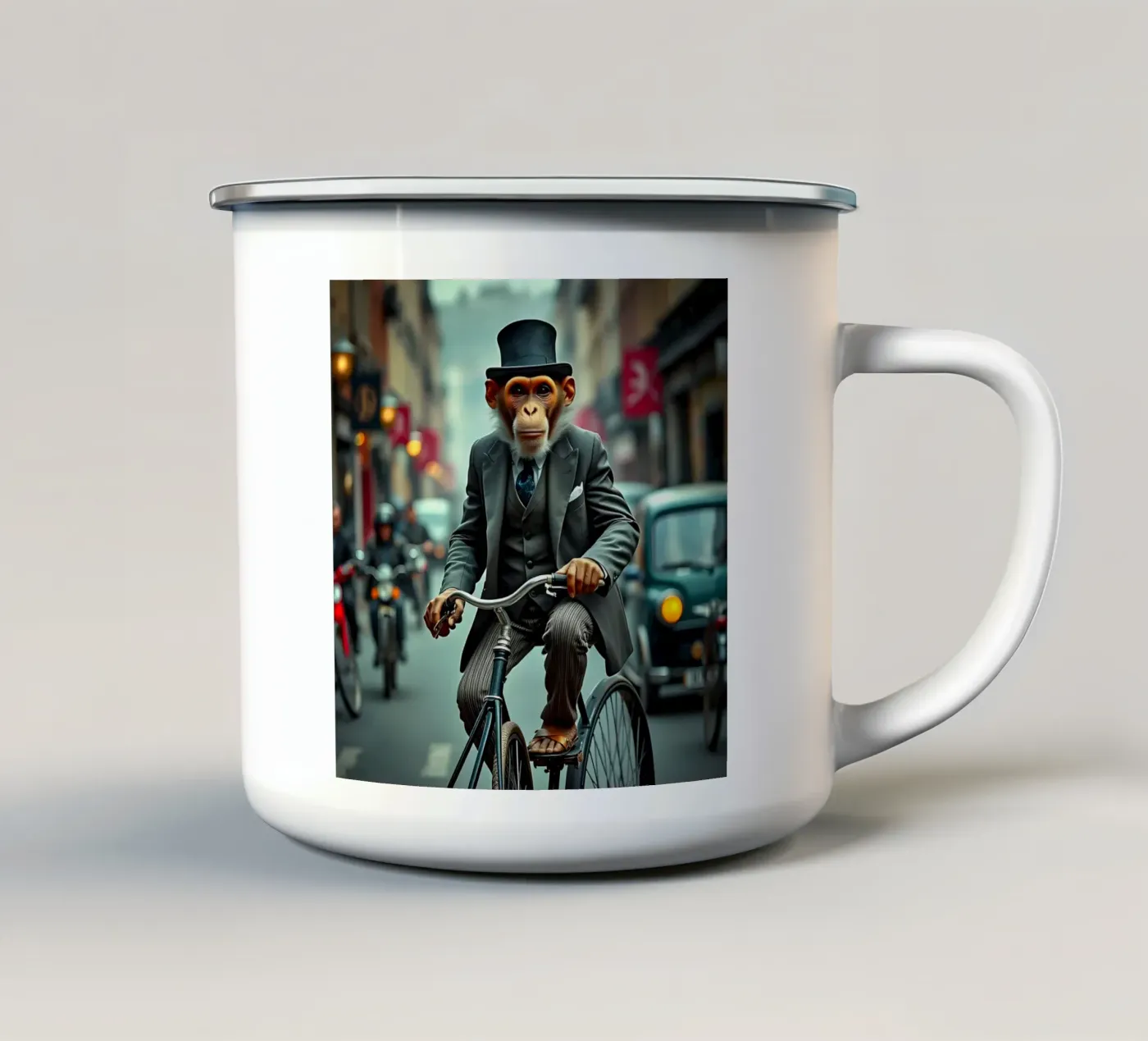 Dapper Monkey emaille mok van Anita's Dream