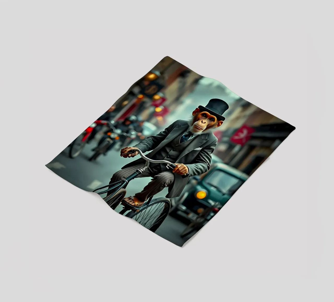 Dapper Monkey fleece blanket by Anita's Dream