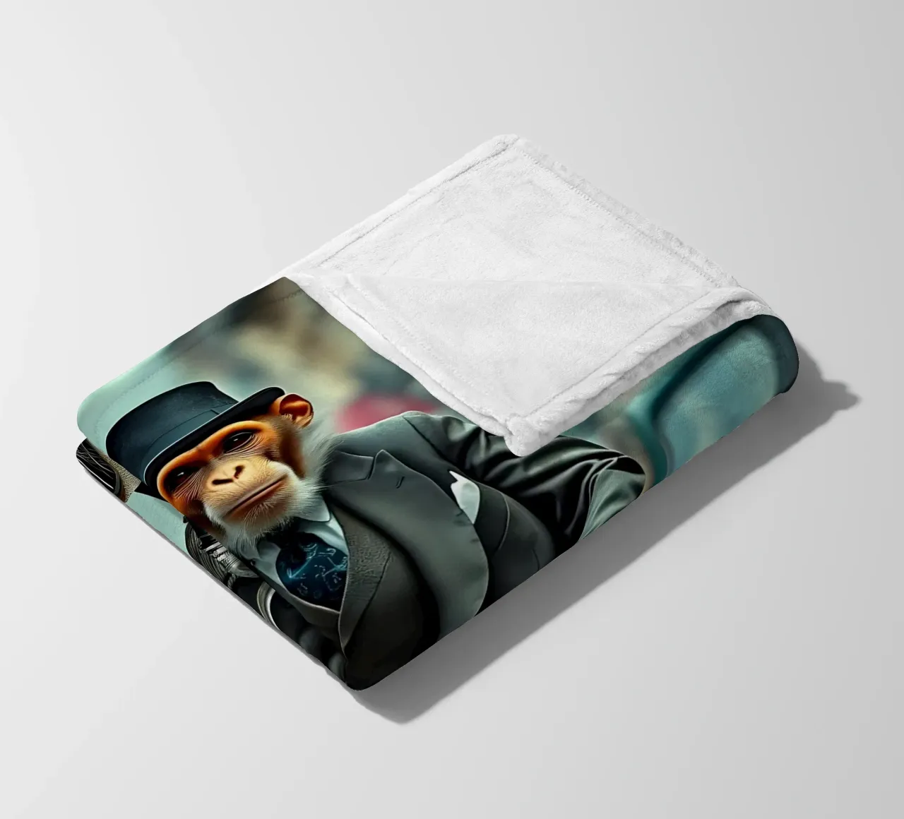Dapper Monkey fleece blanket by Anita's Dream