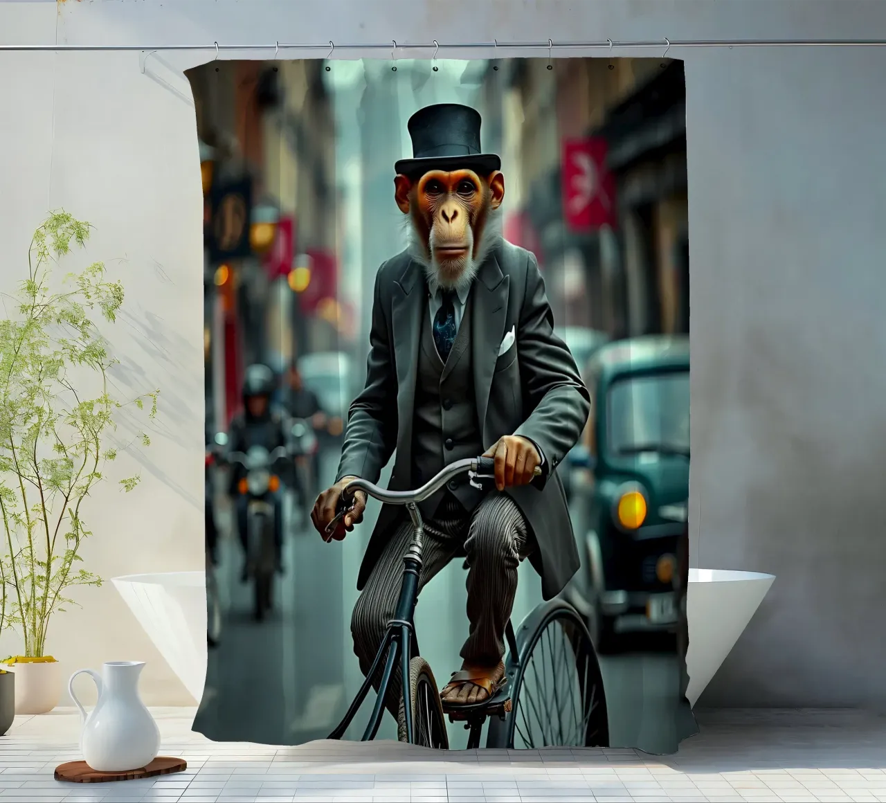 Dapper Monkey Duschvorhang von Anita's Dream