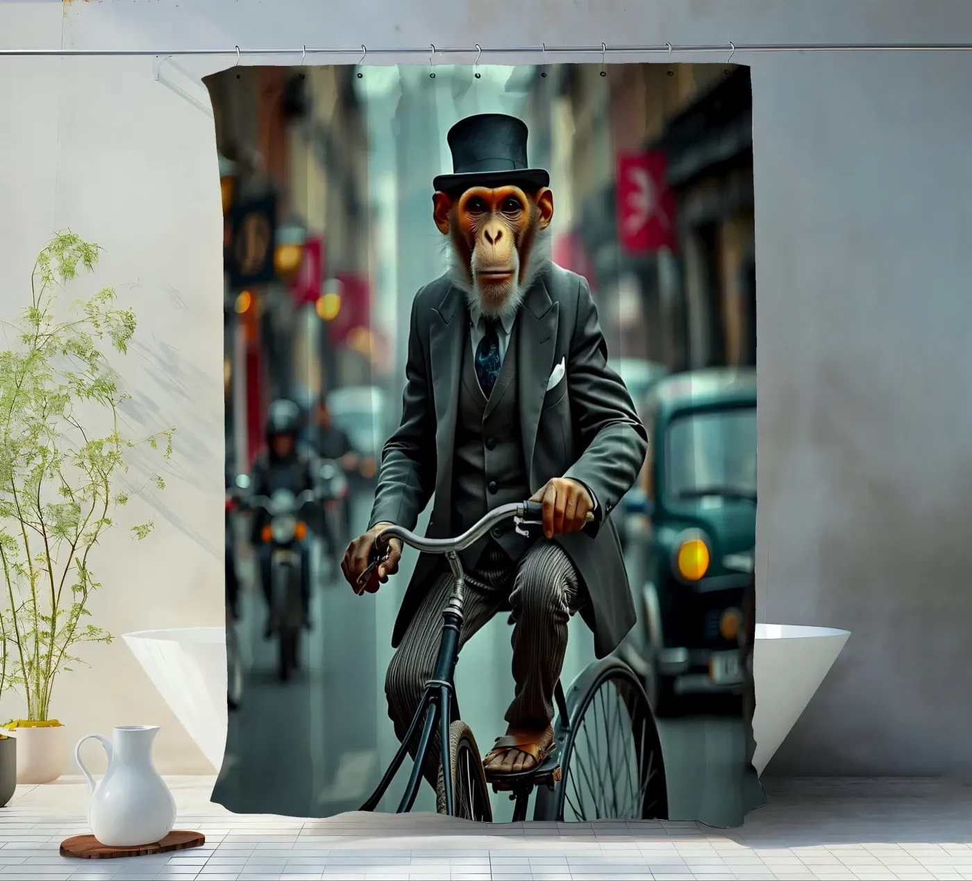 Dapper Monkey Duschvorhang von Anita's Dream