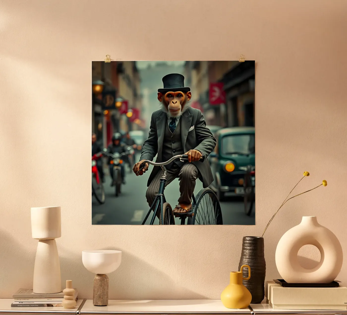 Dapper Monkey Poster von Anita's Dream