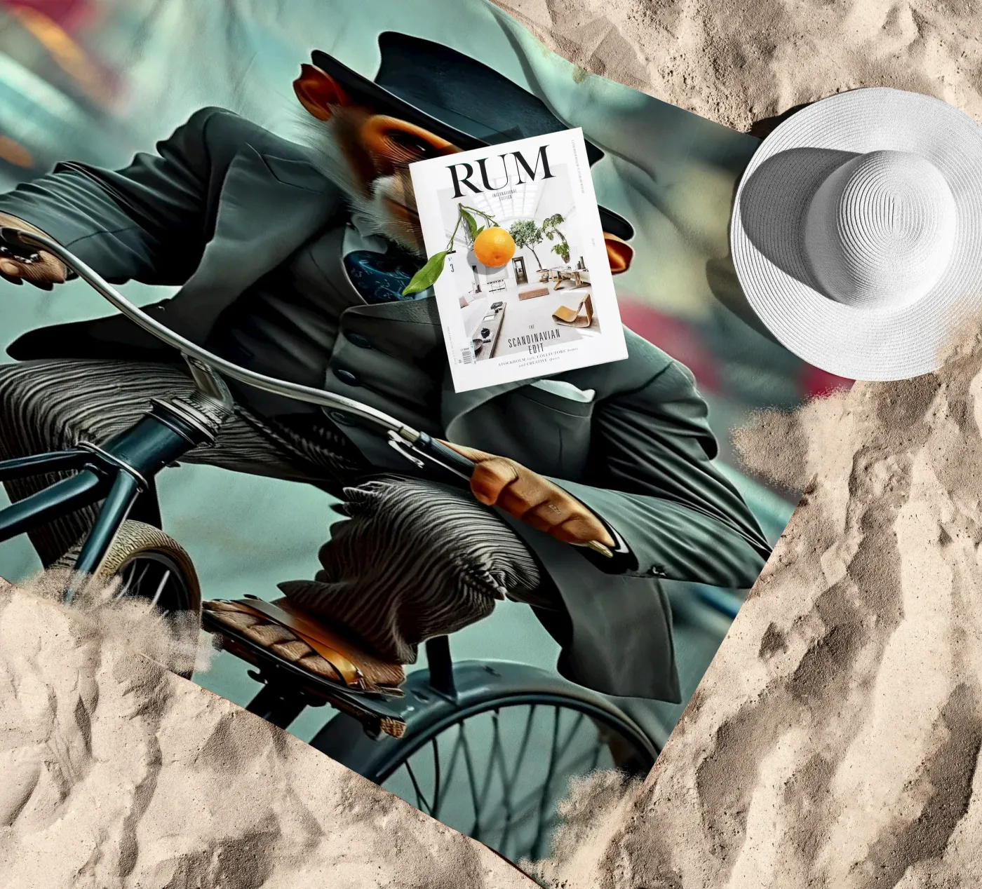 Dapper Monkey Strandtuch von Anita's Dream