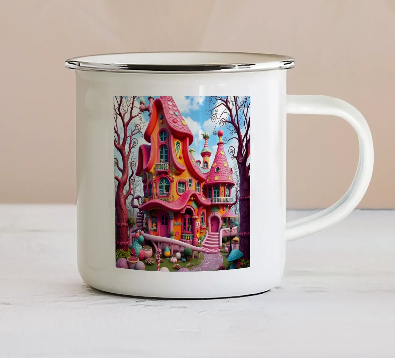 Casa delle caramelle tazza in smalto da Anita's Dream