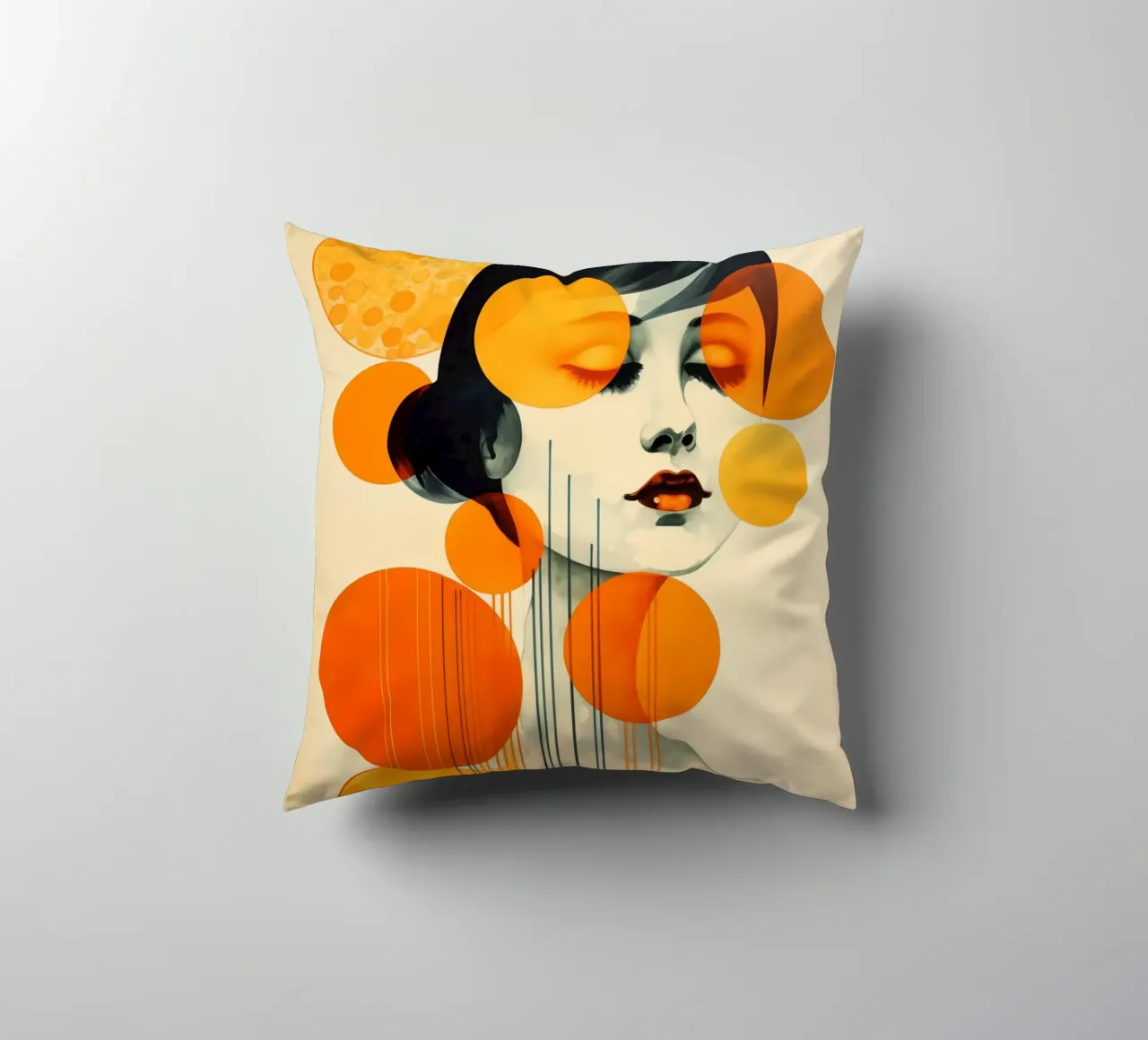 Femme abstraite coussin de Imagine