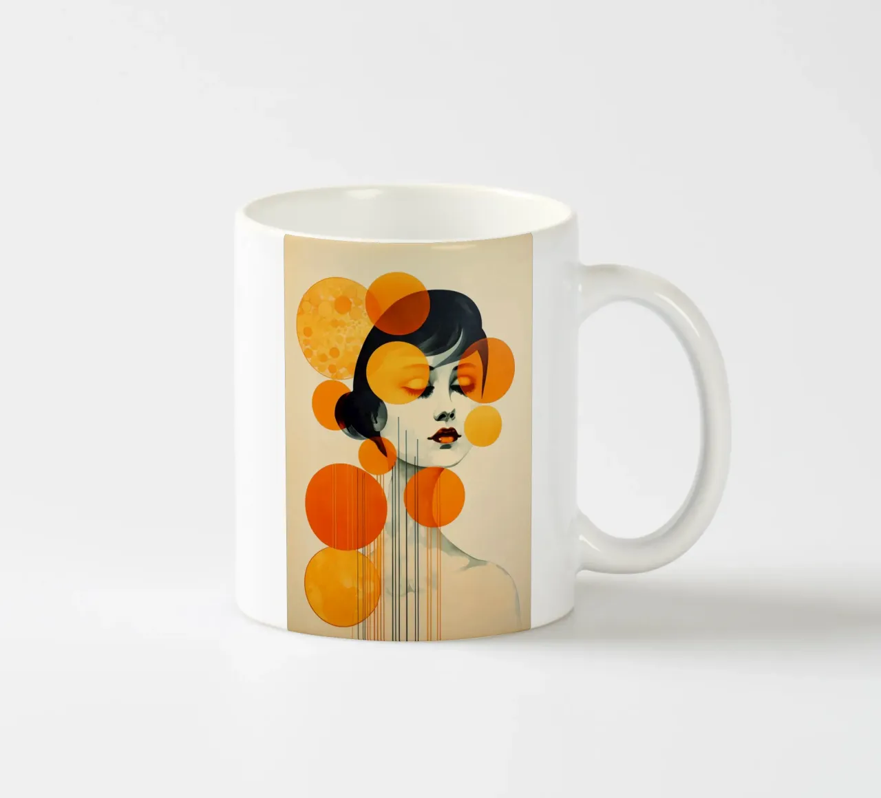Abstracte vrouw keramische mok van Imagine