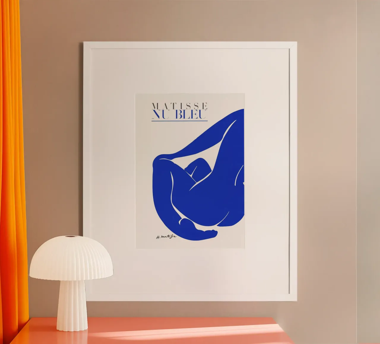 blu nudo poster con telaio in legno da Luke Yaeger