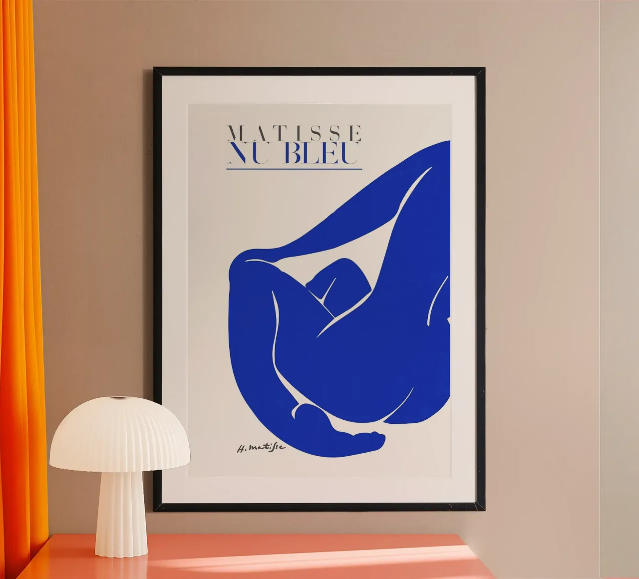 blu nudo poster con telaio in legno da Luke Yaeger