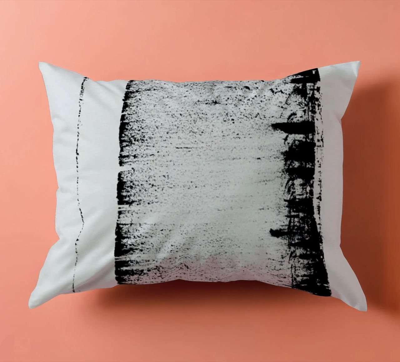 Black And White Minimal Abstract cuscino da Ingrid Beddoes