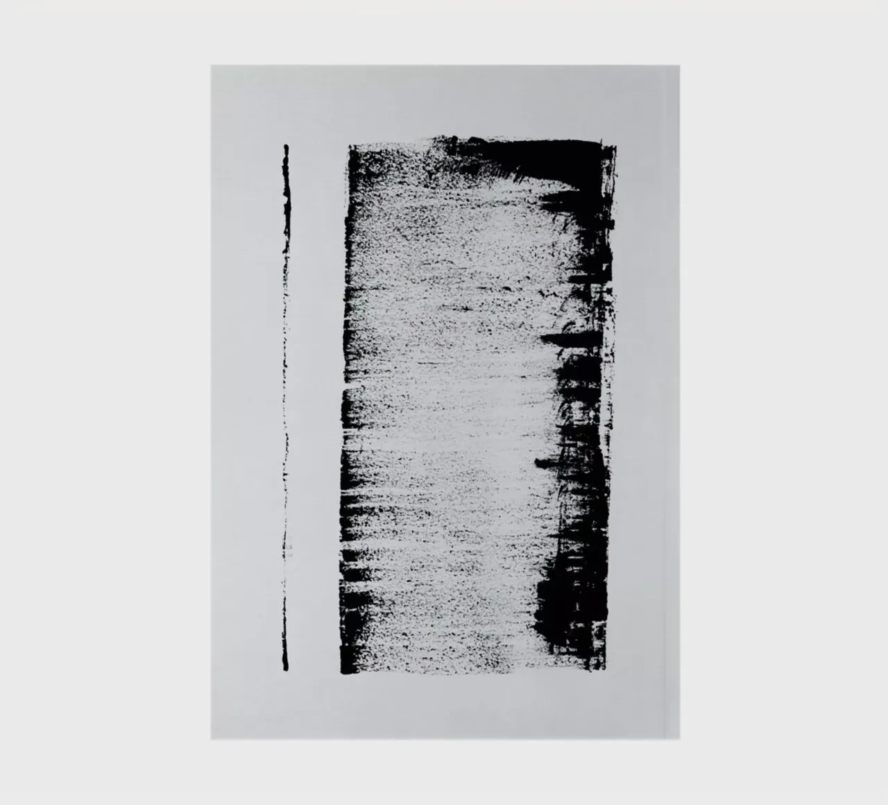 Black And White Minimal Abstract notebook by Ingrid Beddoes
