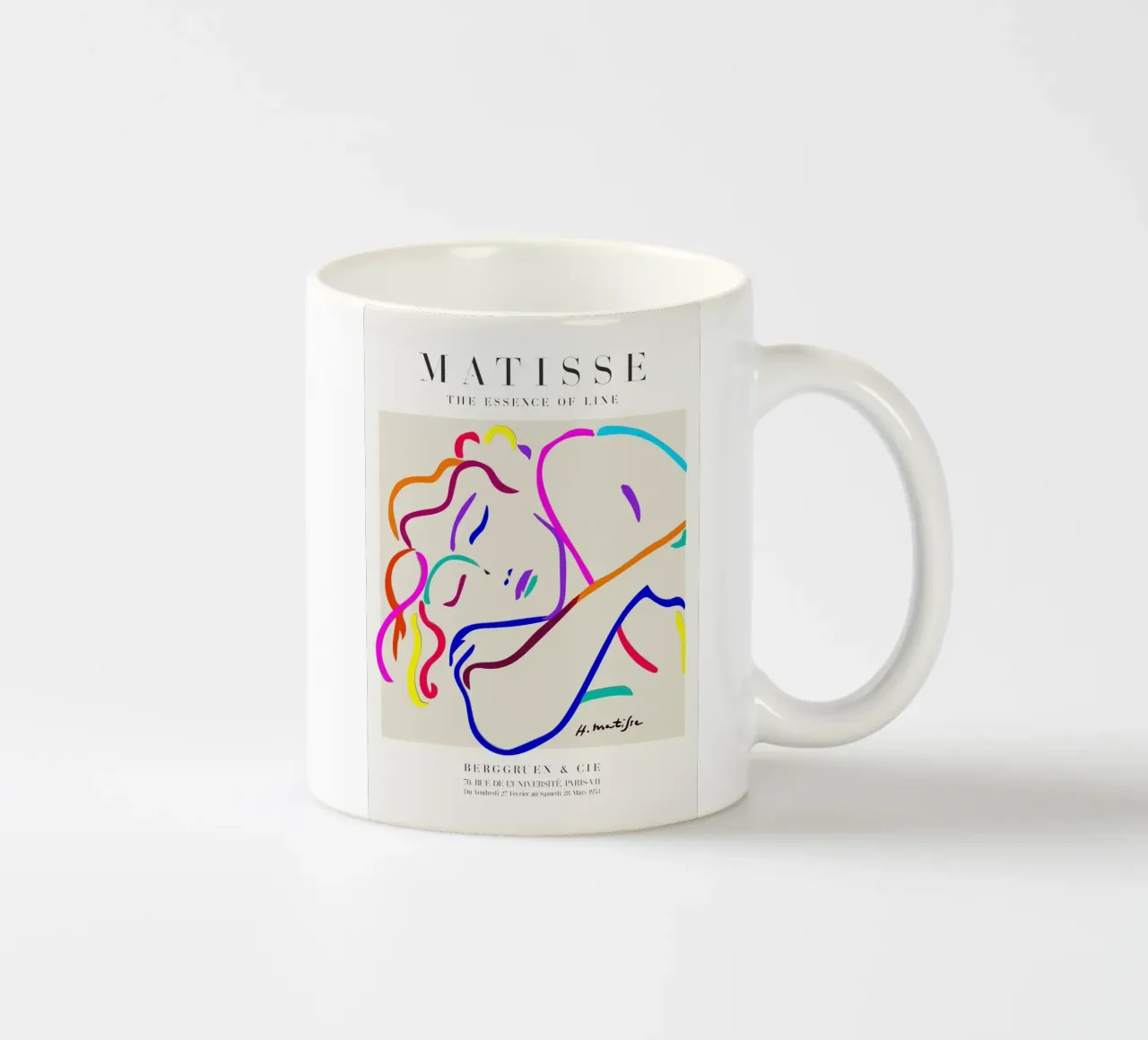 linea di figura tazza in ceramica da Luke Yaeger