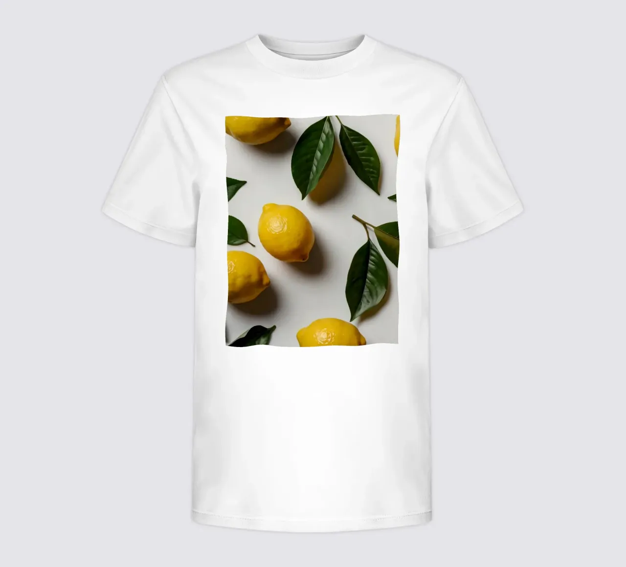 Freshly picked lemons with green leaves arranged artisticall kids t-shirt by DesignDoodle