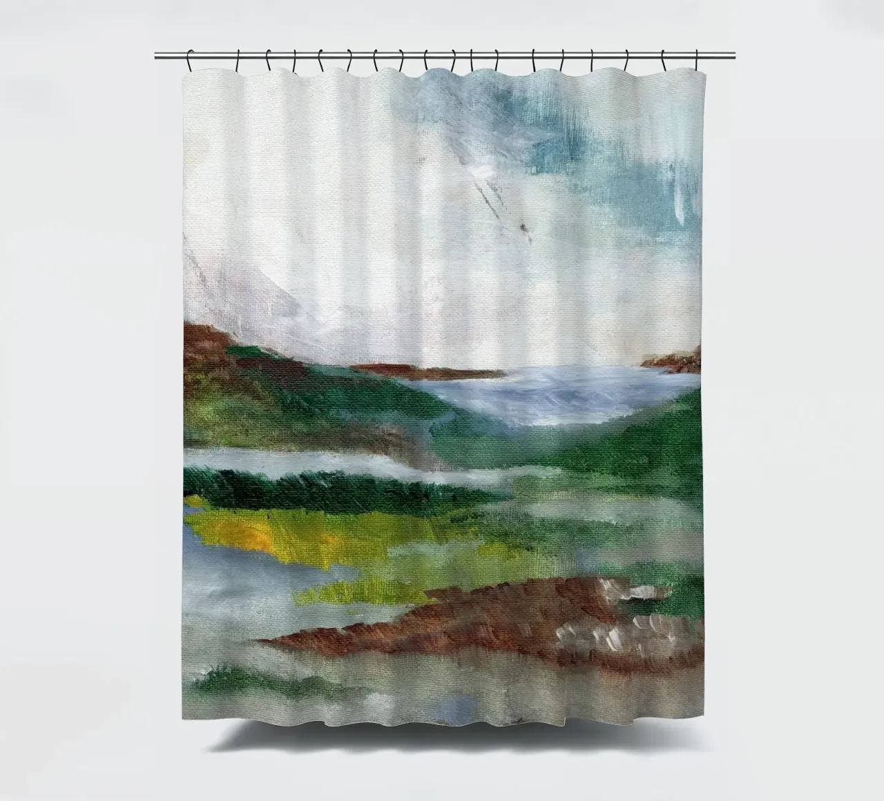 Paisaje abstracto cortina de baño de Nikitajariwala