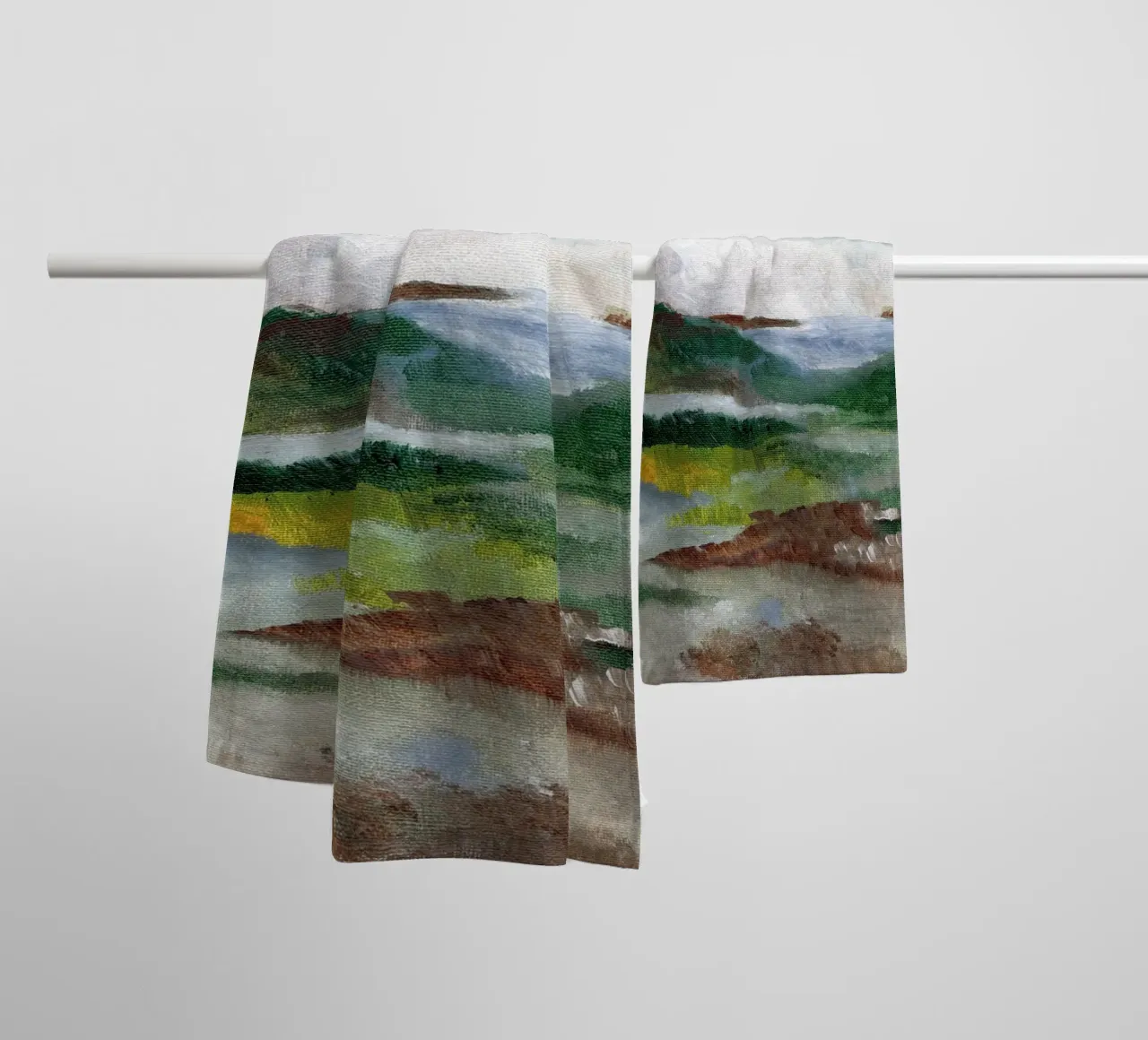 Abstract landschap badhanddoek van Nikitajariwala