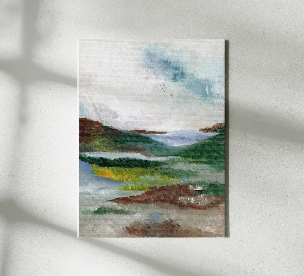Abstract landschap canvas met Baklijst van Nikitajariwala