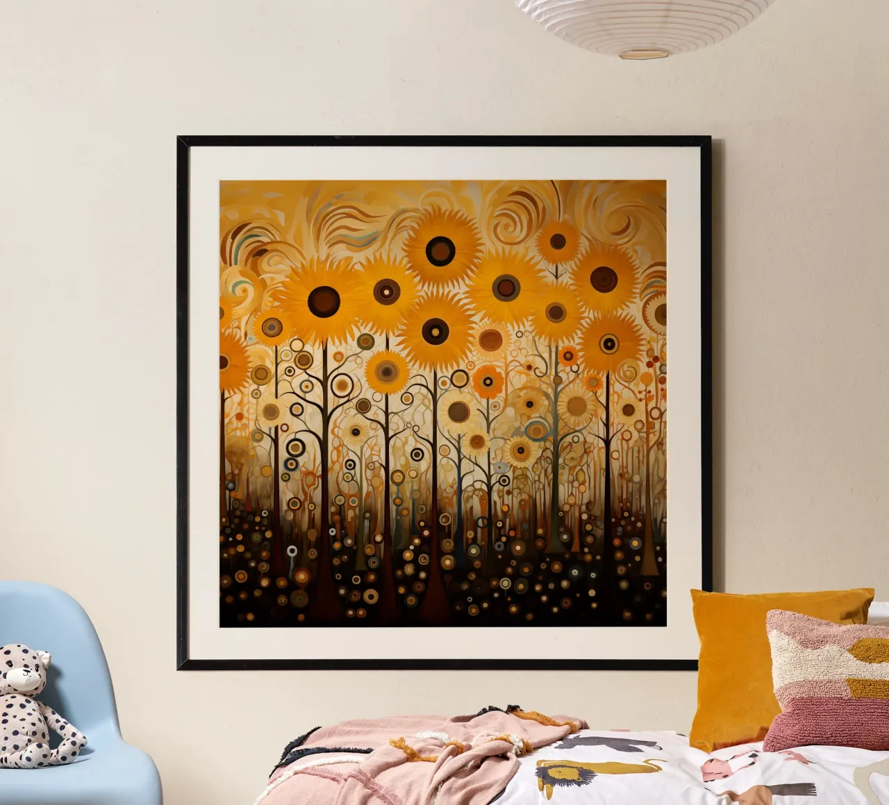 Girasoli poster con telaio in plastica da Imagine