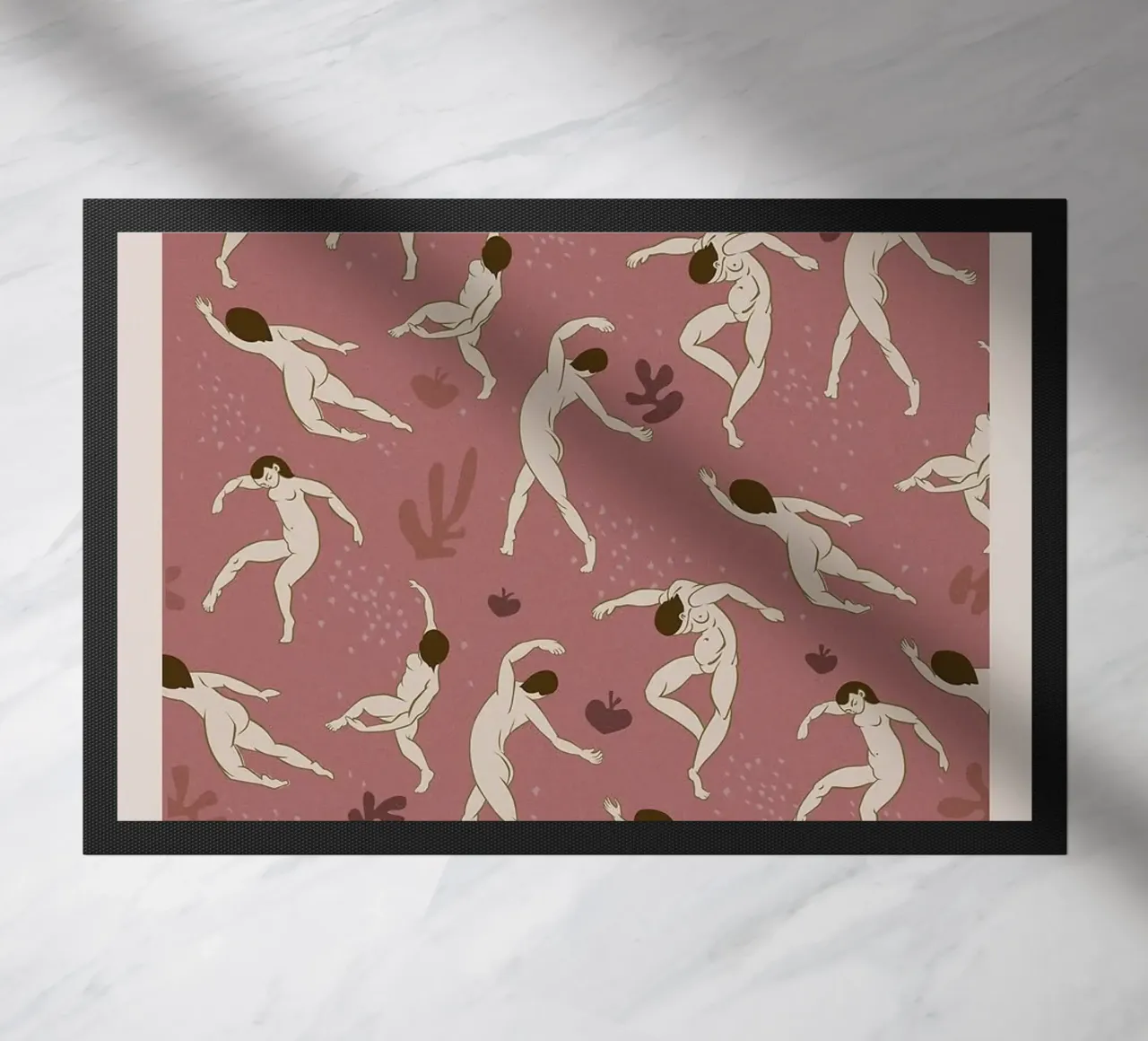 dancing figures doormat by Luke Yaeger