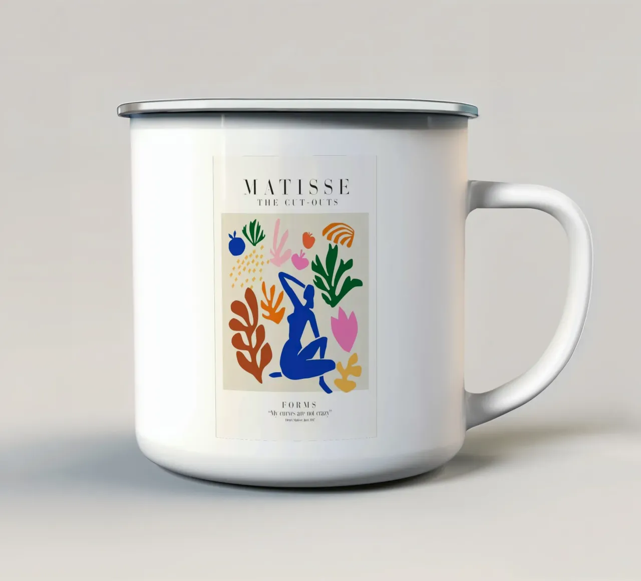 silhouette figura nuda tazza in smalto da Luke Yaeger