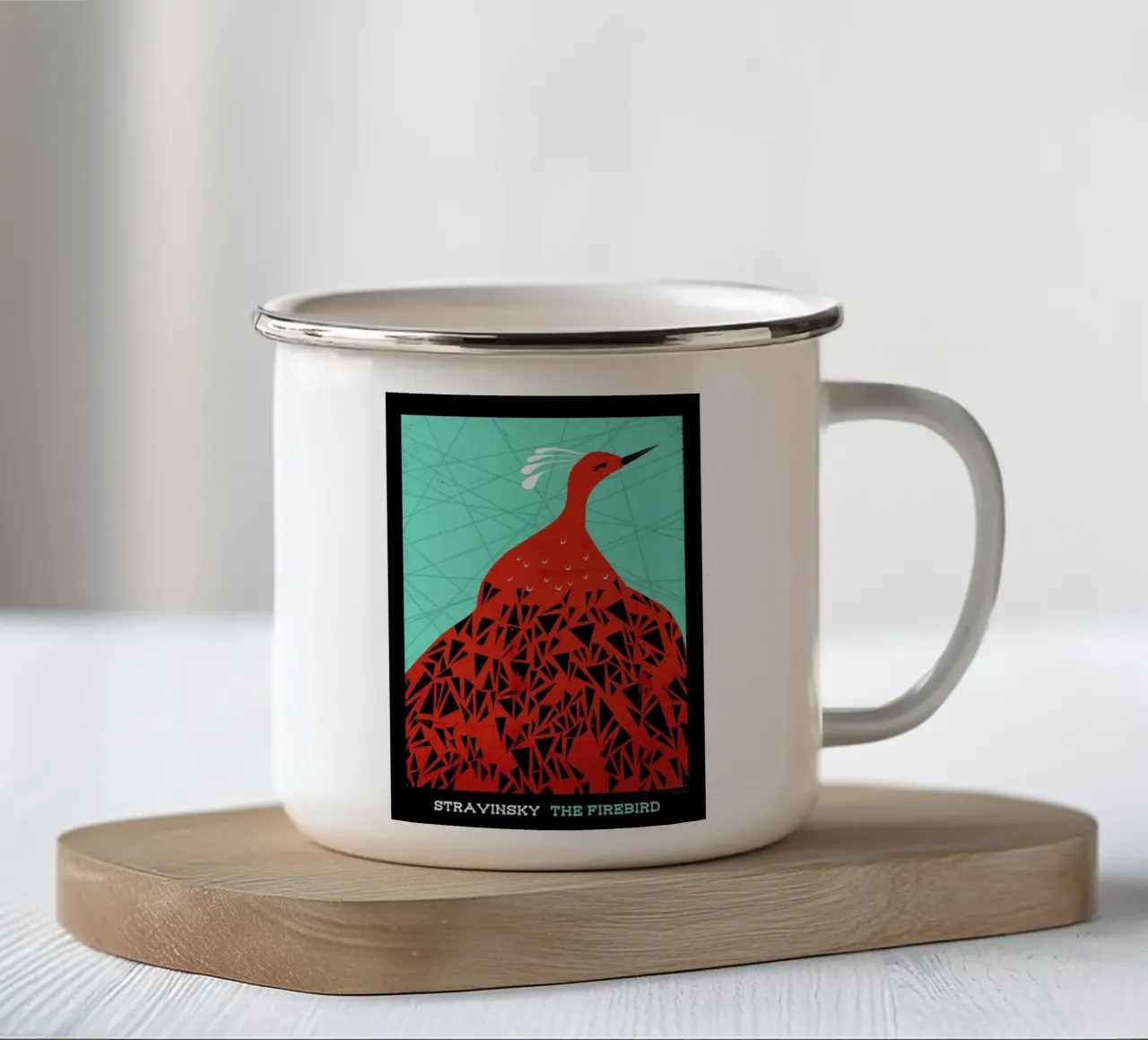 Stravinsky - Firebird Emaille Tasse von Prelude Posters