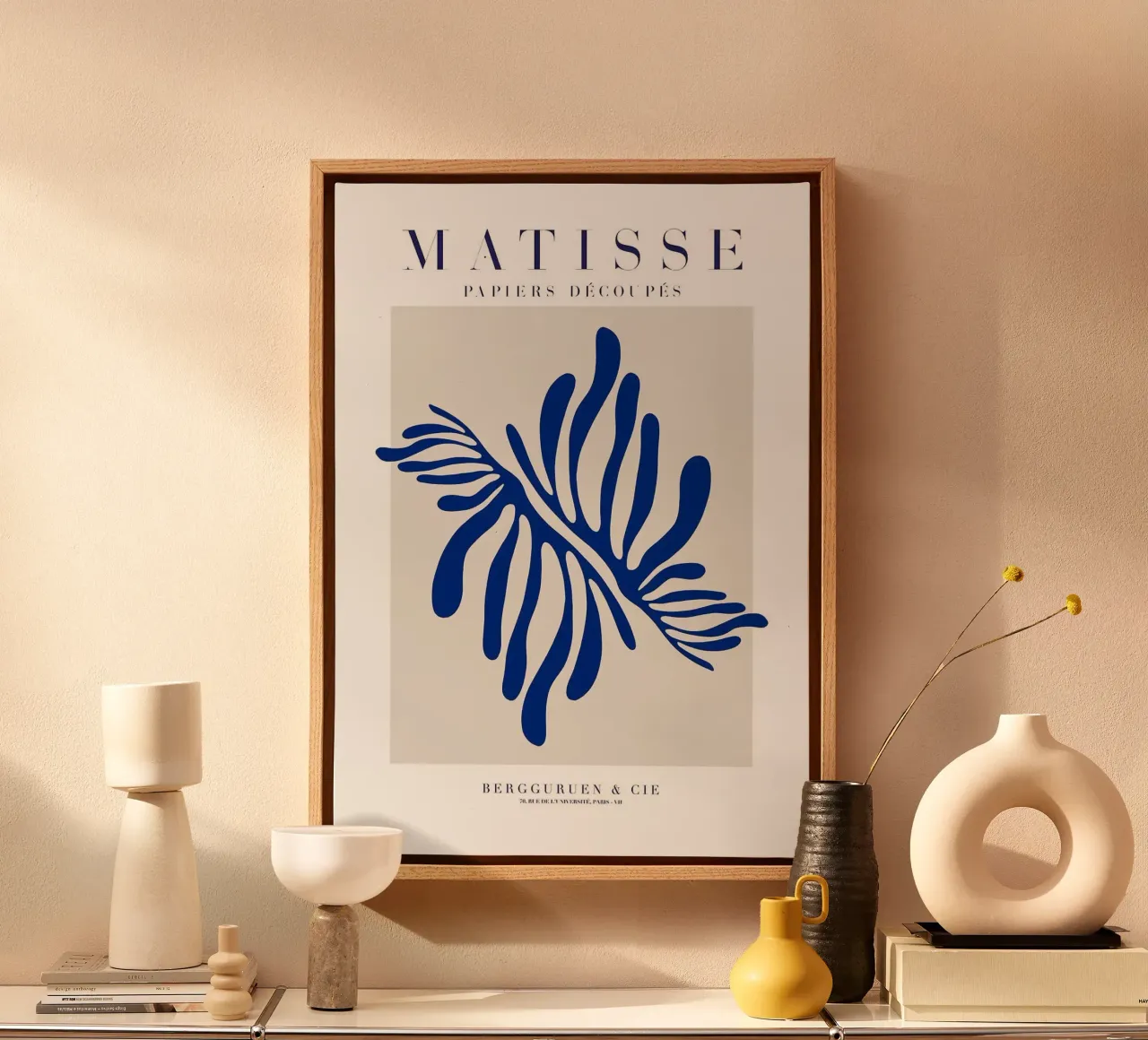 leaf botanical canvas with Floater frame by Luke Yaeger