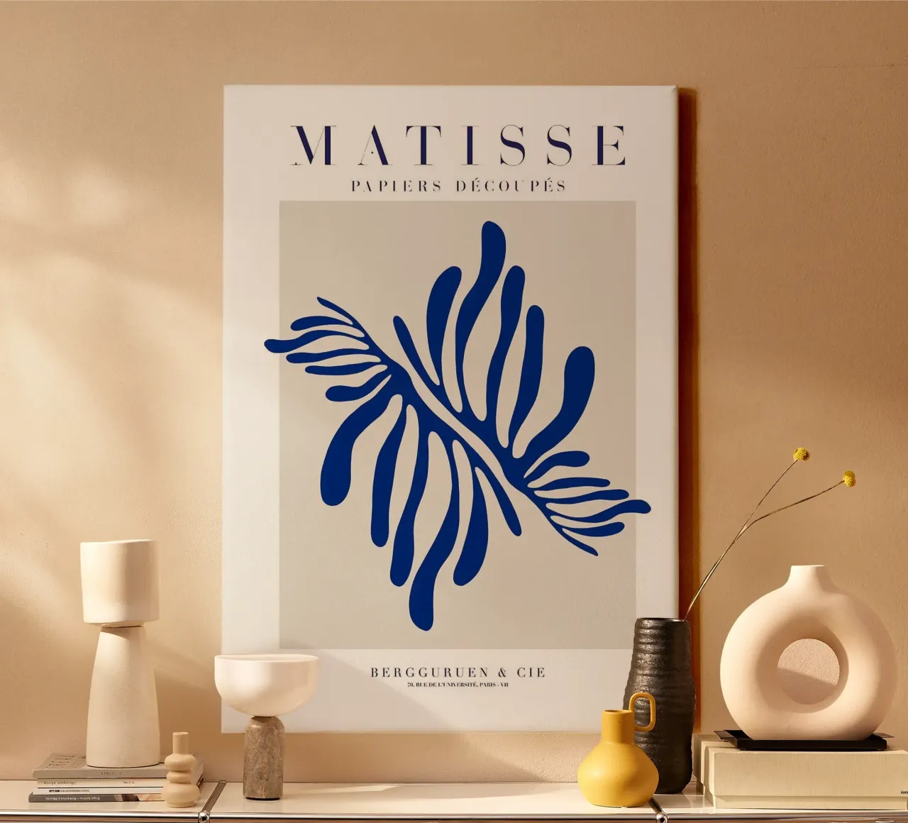 leaf botanical canvas with Floater frame by Luke Yaeger