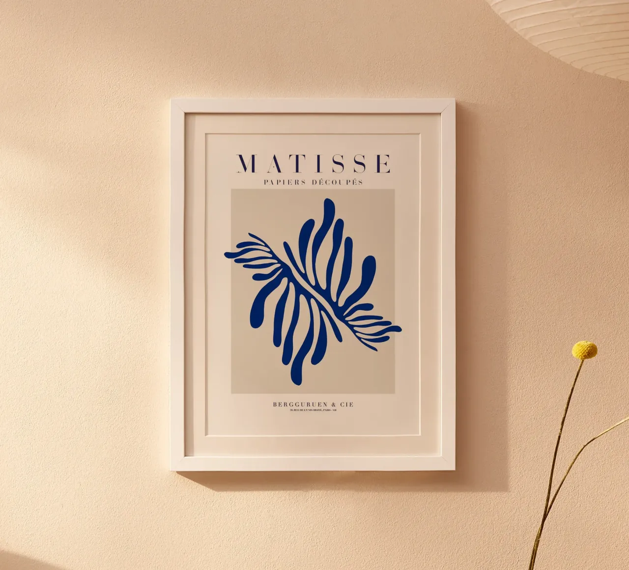 feuille botanique poster avec cadre en aluminium de Luke Yaeger